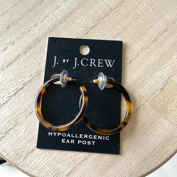 J. Crew Jewelry - J Crew Tortoise Hoop Earrings - NWT